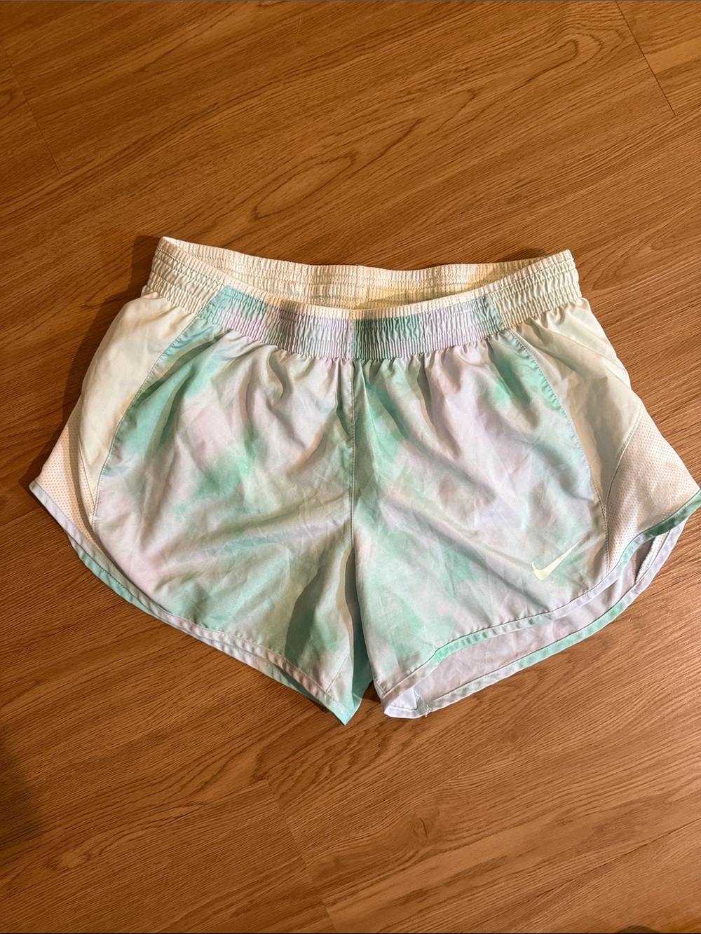 Nike Women’s Pastel Tie-Dye Athletic Shorts - Mint & White